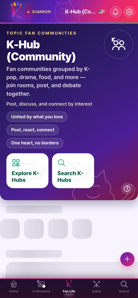 K-Hub fan communities