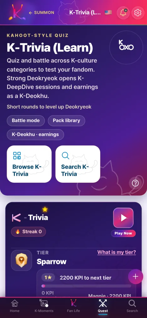 K-Trivia quiz